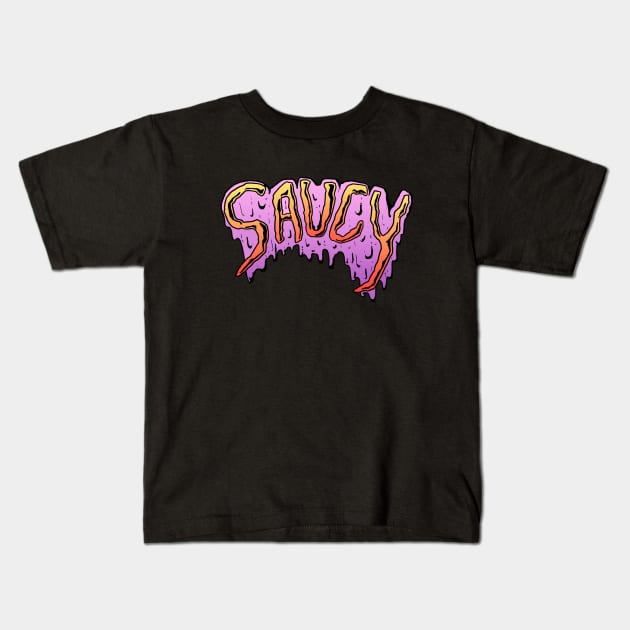 SAUCY Kids T-Shirt by finnduffstuff